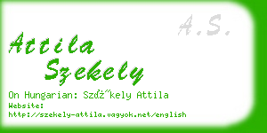 attila szekely business card